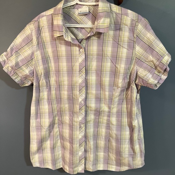 Columbia Tops - Columbia Plaid Short Sleeve Shirt 2X